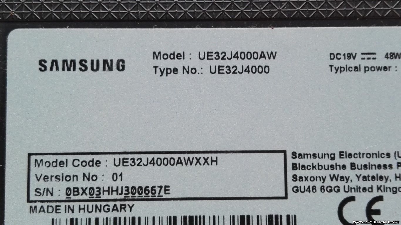 Samsung ue19f4000aw схема