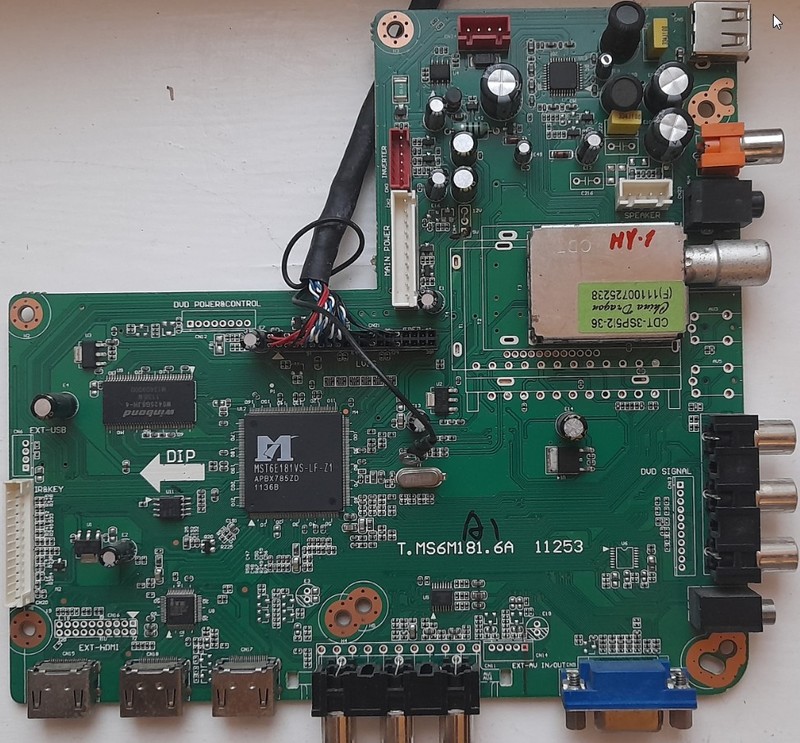 HYUNDAI H-LED32V6. MainT.MS6M181.6A  T-CON:4046HDCP2LV0.6  (PSU): MP123T -CH32