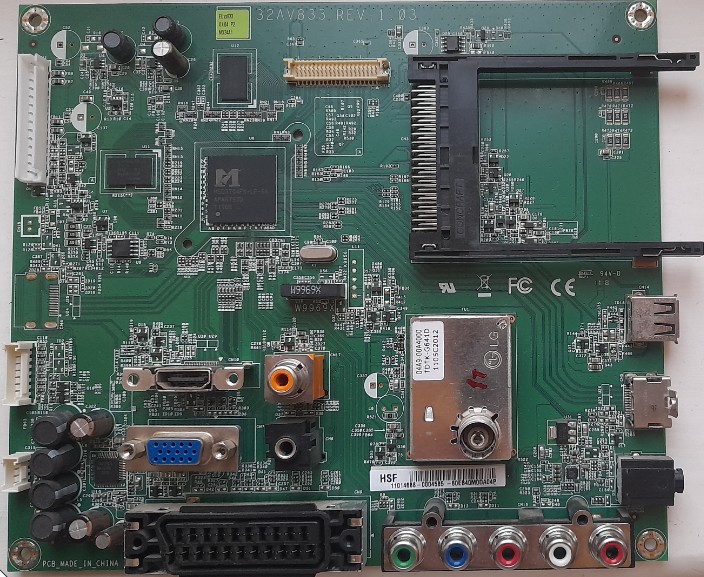 TOSHIBA 32AV833RB. MainBoard: 32AV833 REV1.03. (PSU): DPS-135JP. T-CON: P/N:6870C-0325A.